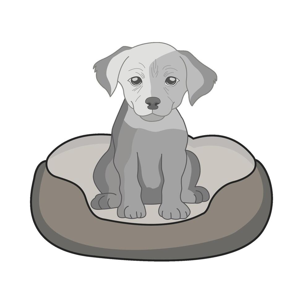 illustration of dog bed vector