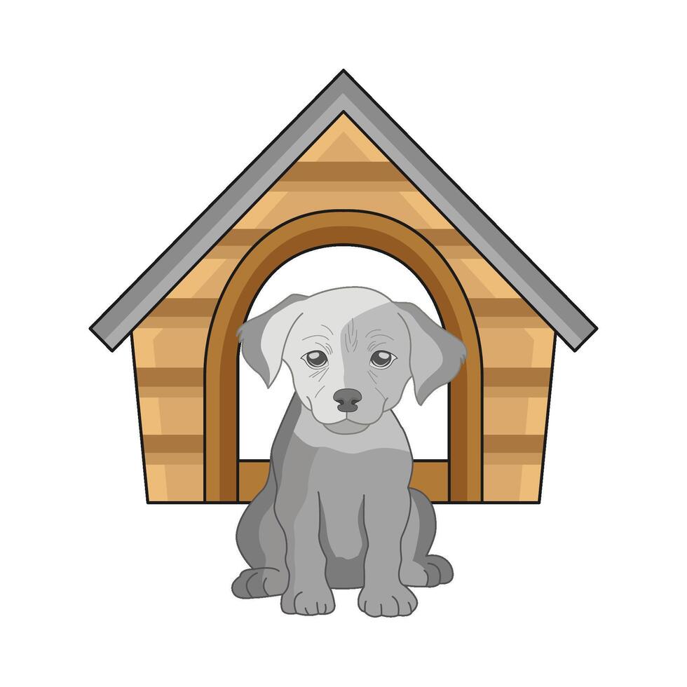 illustration of dog house vector