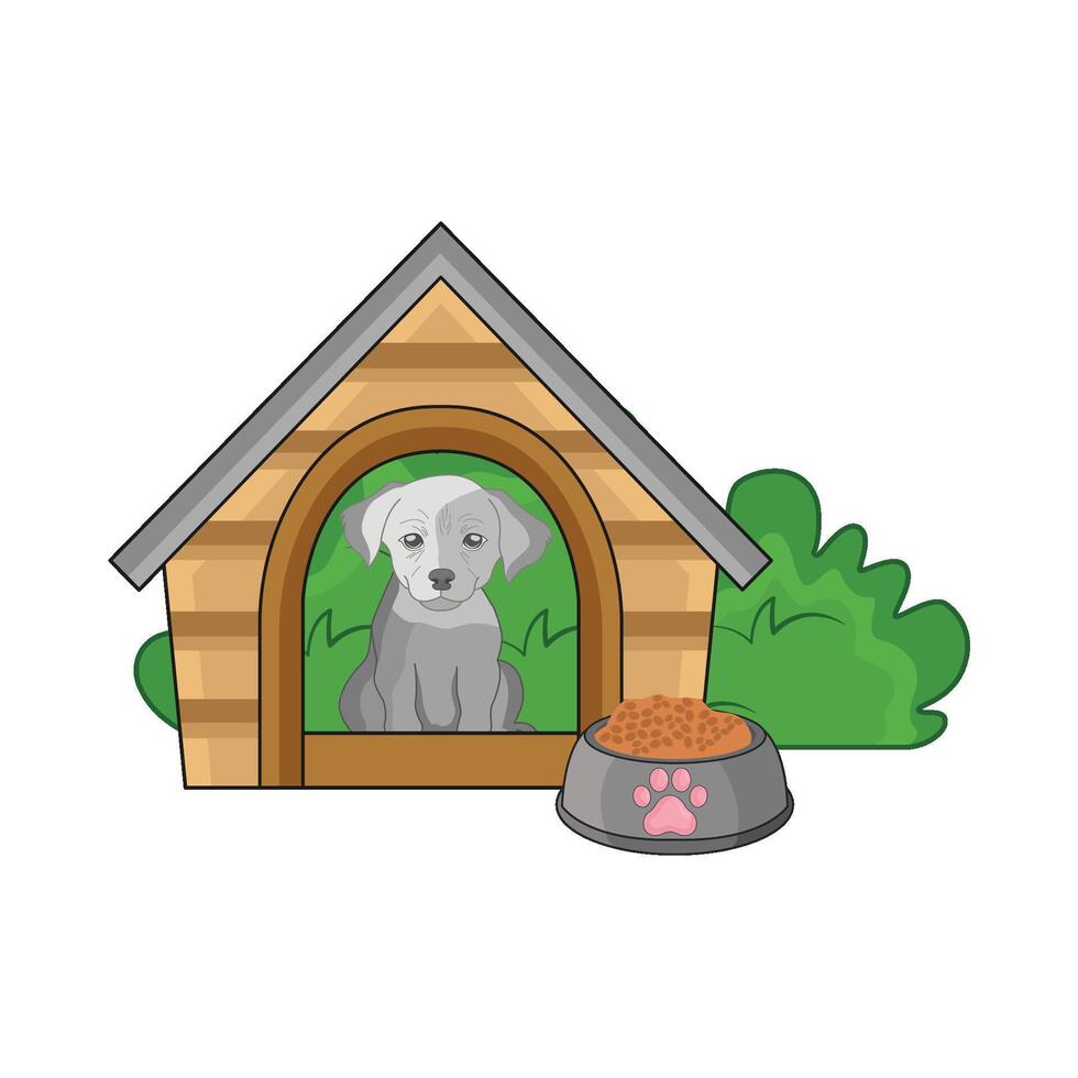 illustration of dog house vector