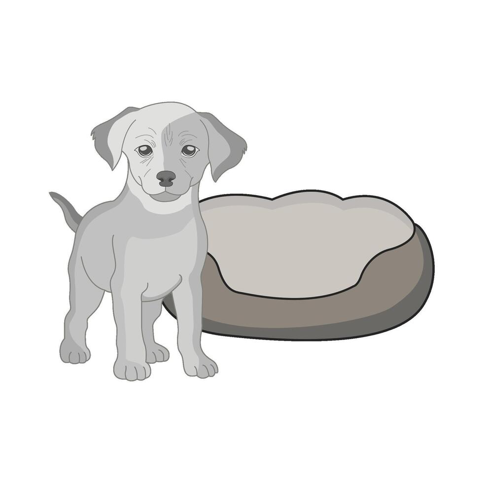 illustration of dog bed vector