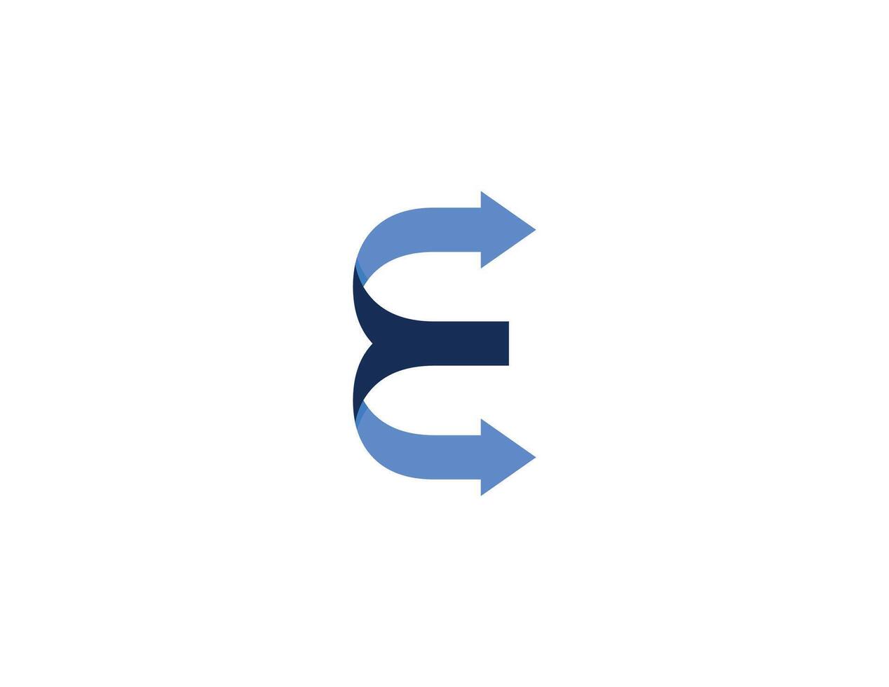 initial Letter E Arrow Logo Concept sign symbol icon Design Element. Financial, Consulting, Logistics Logotype. Illustration template vector