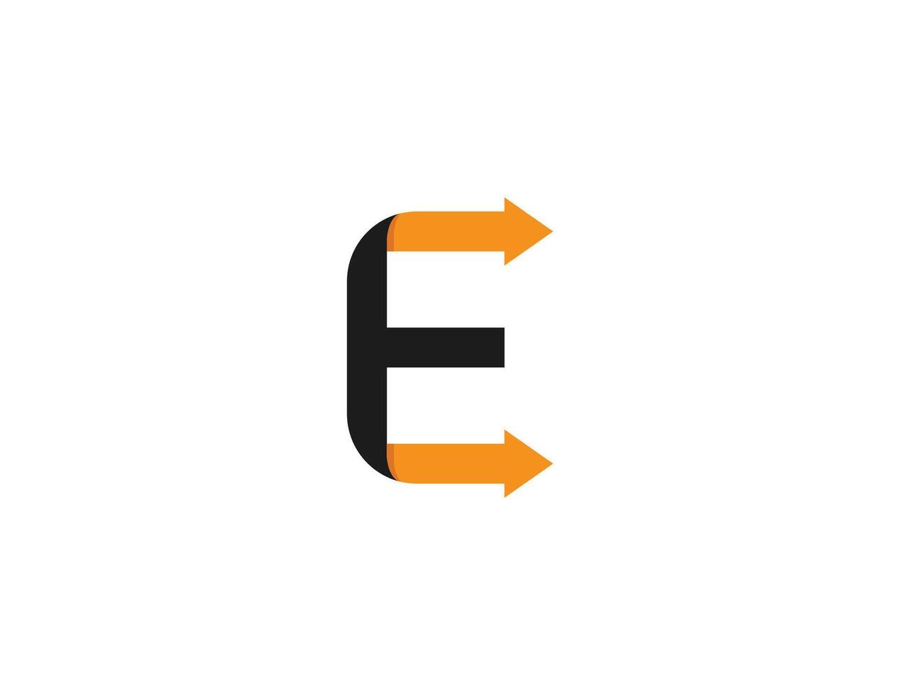 initial Letter E Arrow Logo Concept sign icon symbol Design Element. Financial, Consulting, Logistics Logotype. Illustration template vector