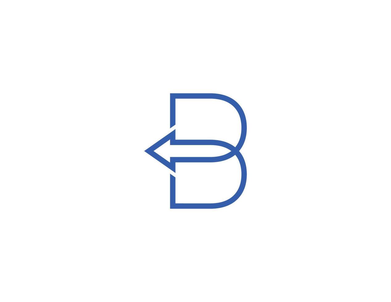 initial Letter B Arrow Logo Concept symbol sign icon Design Element. Financial, Consulting, Logistics Logotype. Illustration template vector