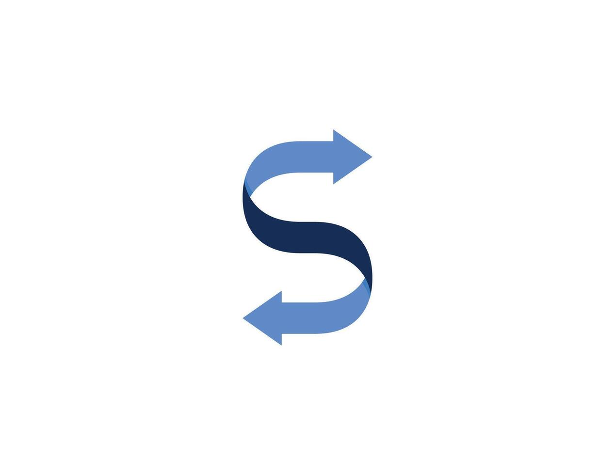 initial Letter S Arrow Logo Concept sign icon symbol Design Element. Financial, Consulting, Logistics Logotype. Illustration template vector