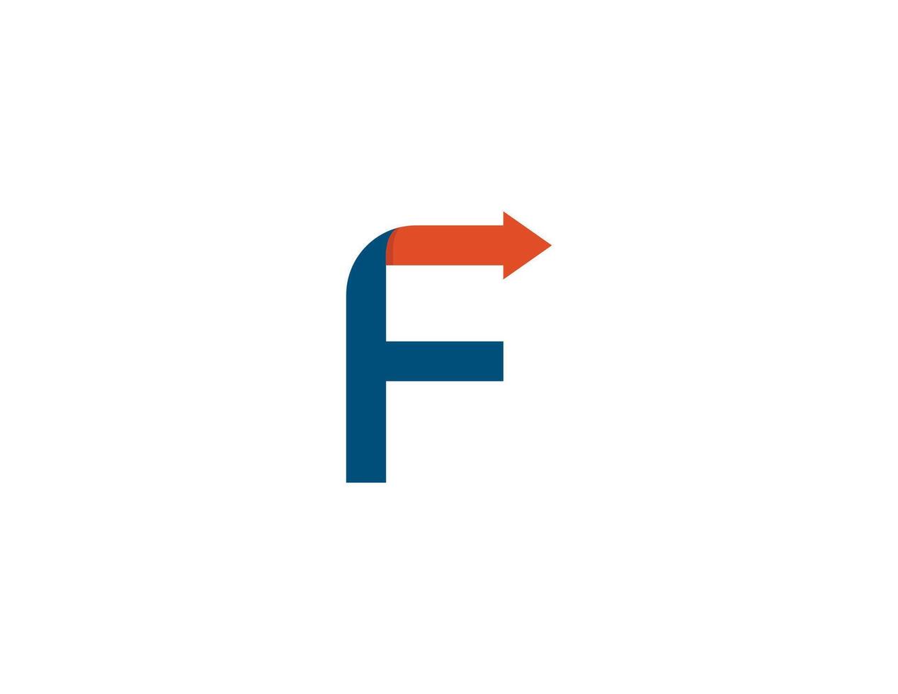 initial Letter F Arrow Logo Concept icon sign symbol Design Element. Financial, Consulting, Logistics Logotype. Illustration template vector
