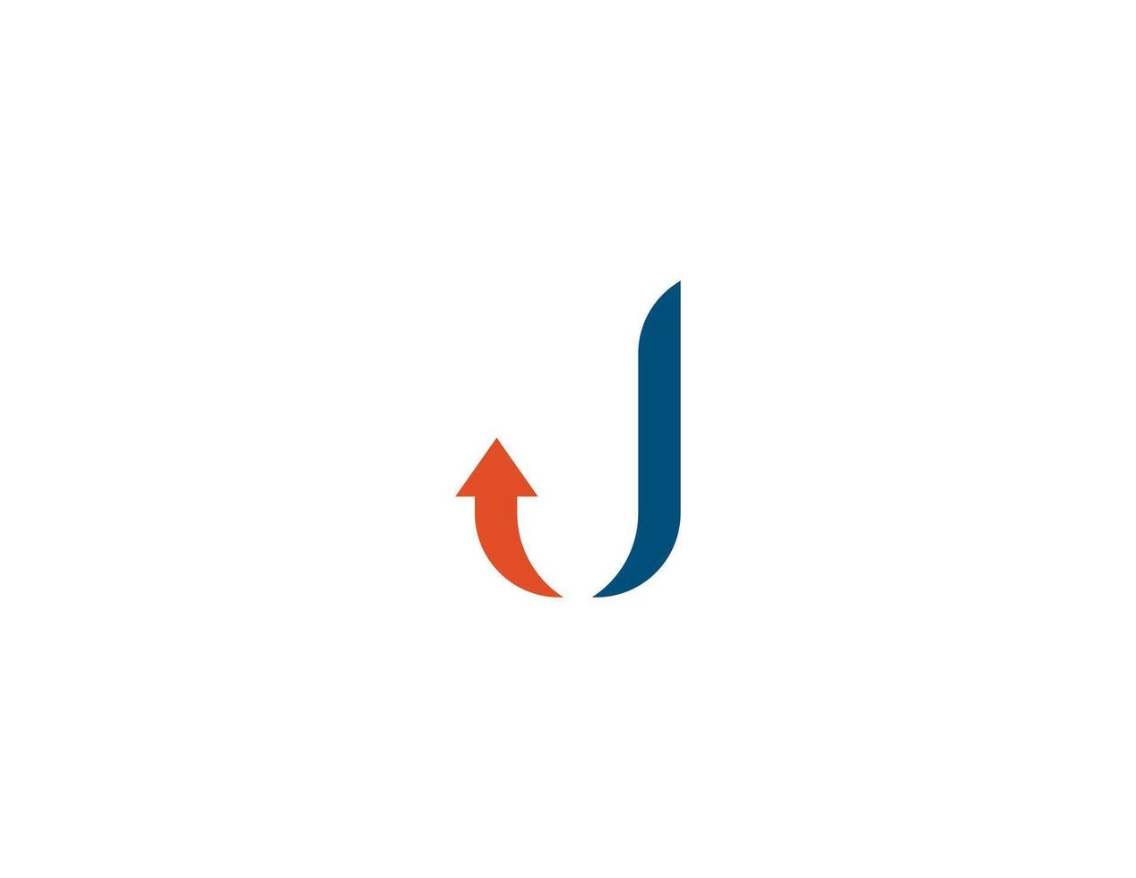 initial Letter J Arrow Logo Concept icon sign symbol Design Element. Financial, Consulting, Logistics Logotype. Illustration template vector