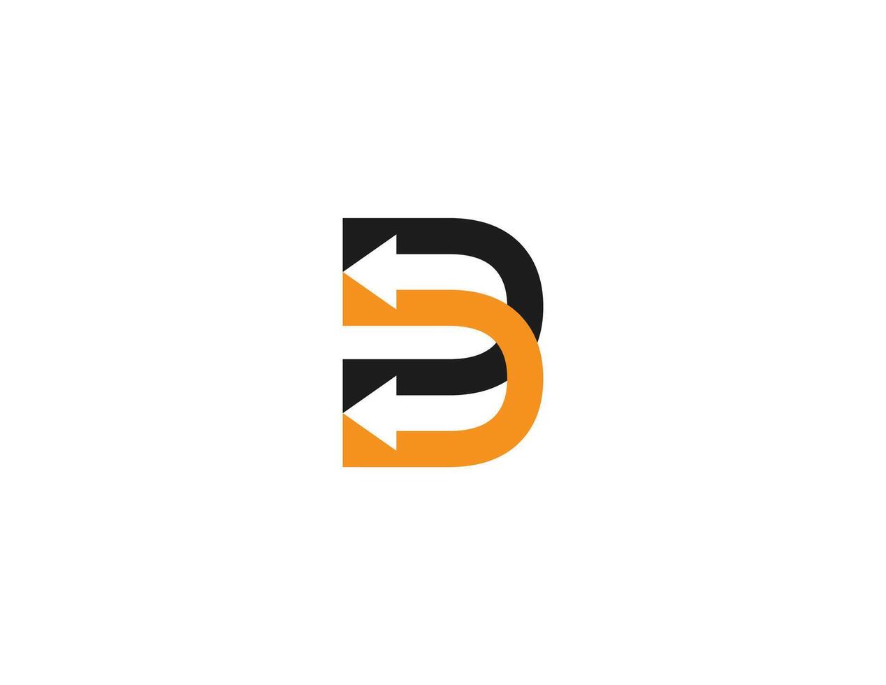 initial Letter B Arrow Logo Concept icon sign symbol Design Element. Financial, Consulting, Logistics Logotype. Illustration template vector