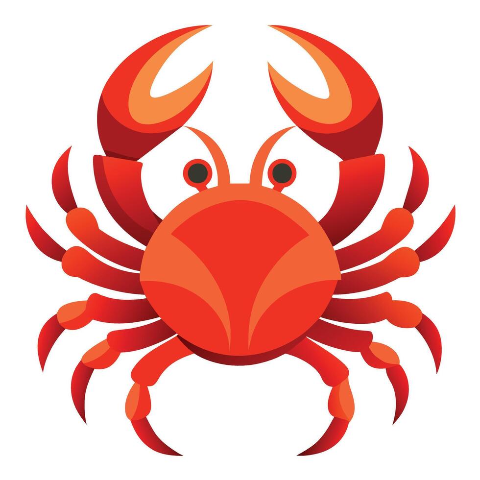 Crab flat style illustration vector