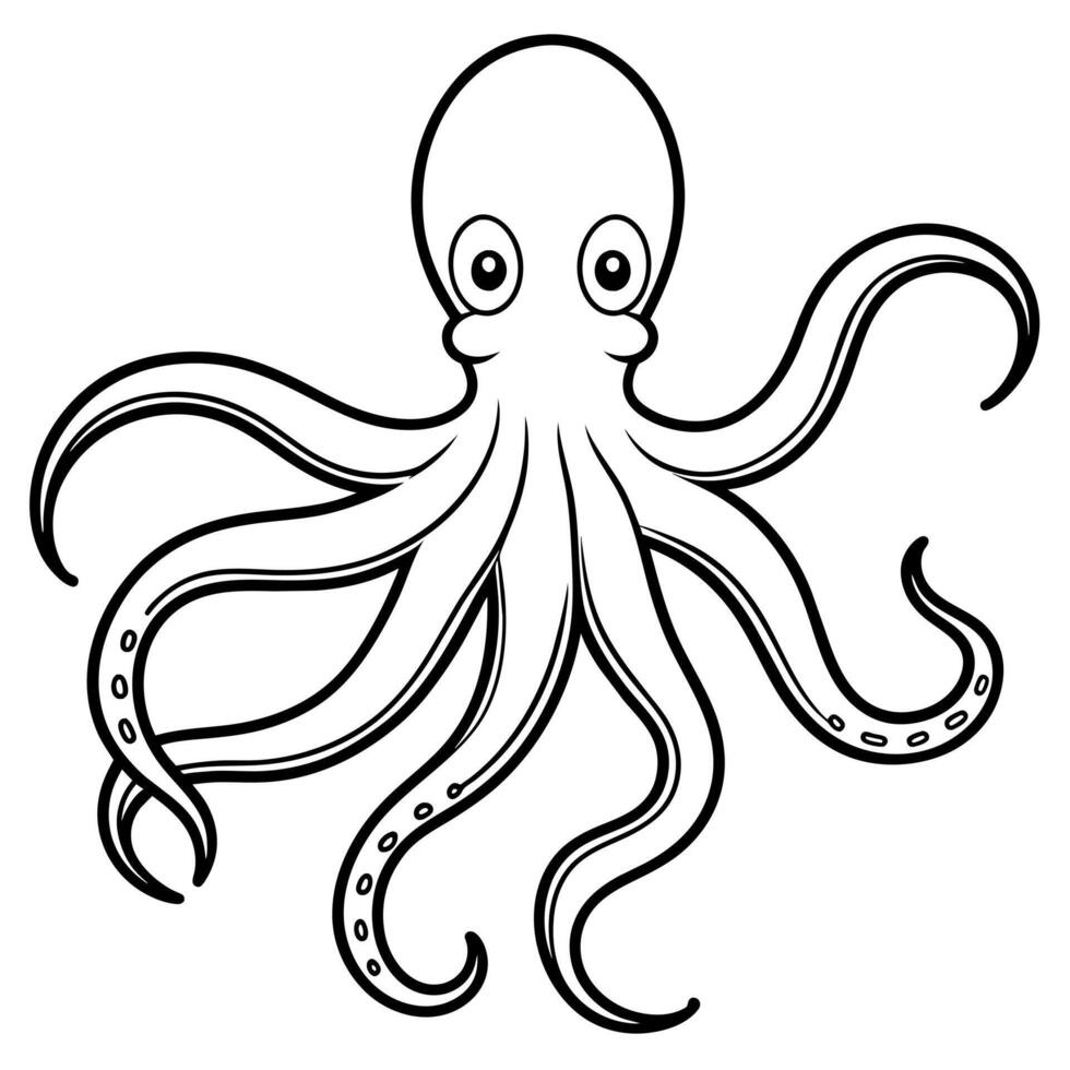 Octopus flat style illustration vector