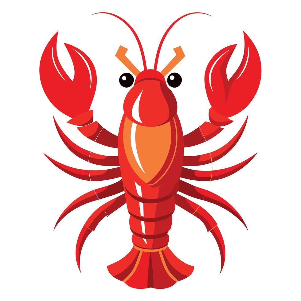 Lobster flat style illustration vector