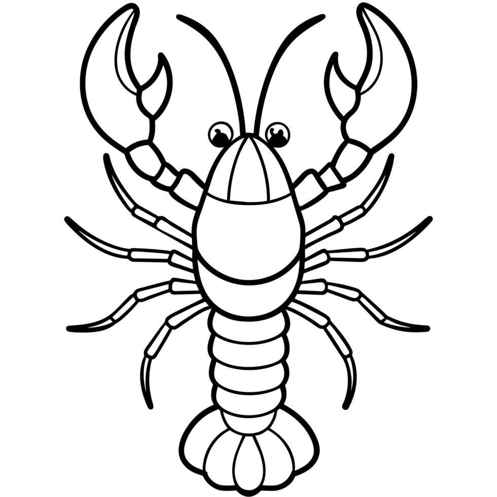 Lobster flat illustration vector