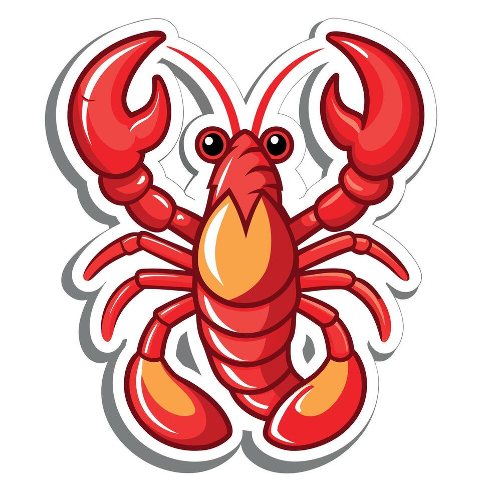 Lobster flat style illustration vector