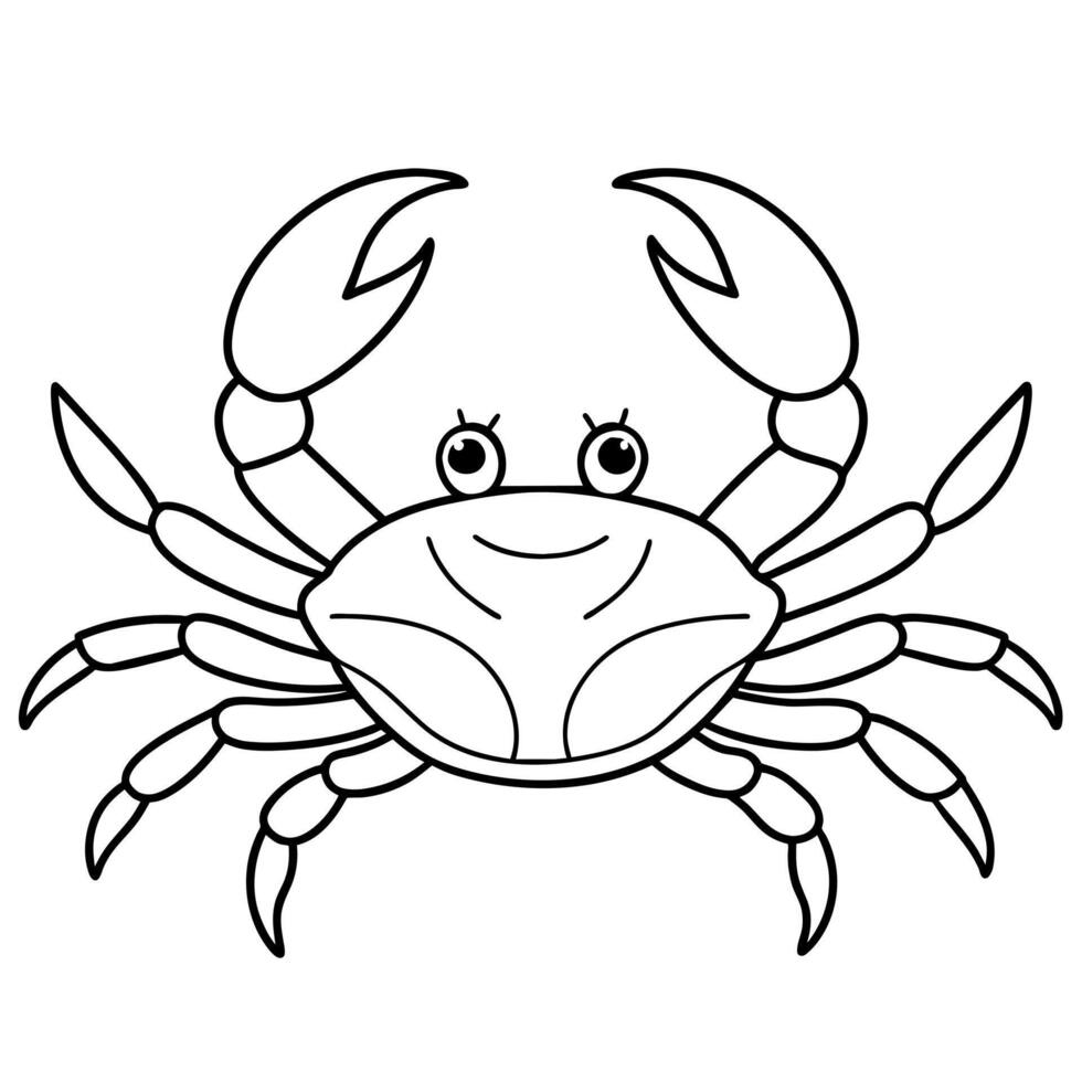 Crab flat style illustration vector