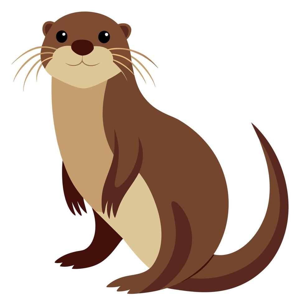 Otter Animal flat style illustration vector