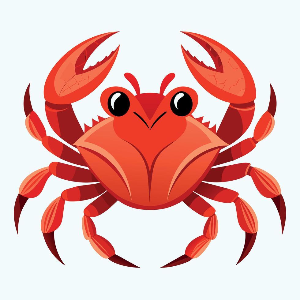 Crab flat style illustration vector