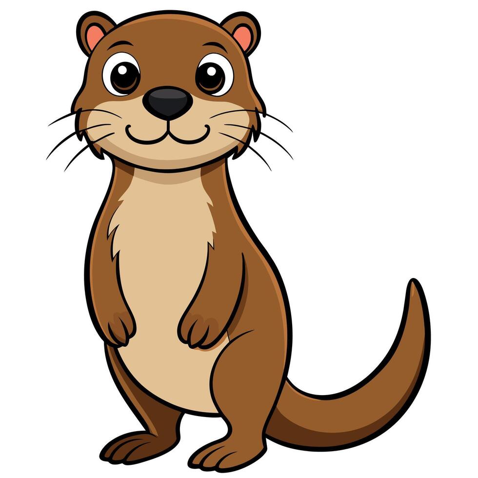 Otter Animal flat style illustration vector