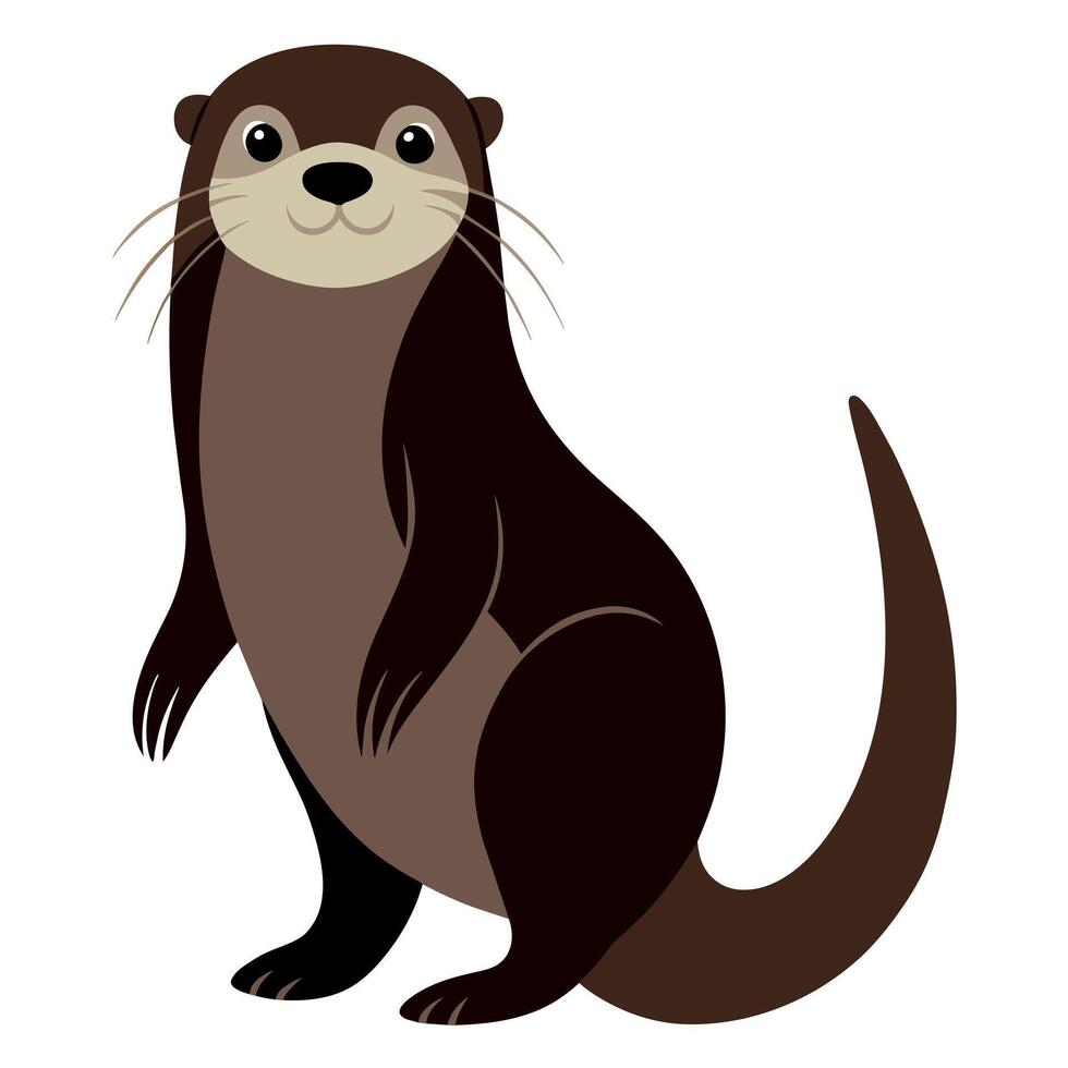 Otter Animal flat style illustration vector