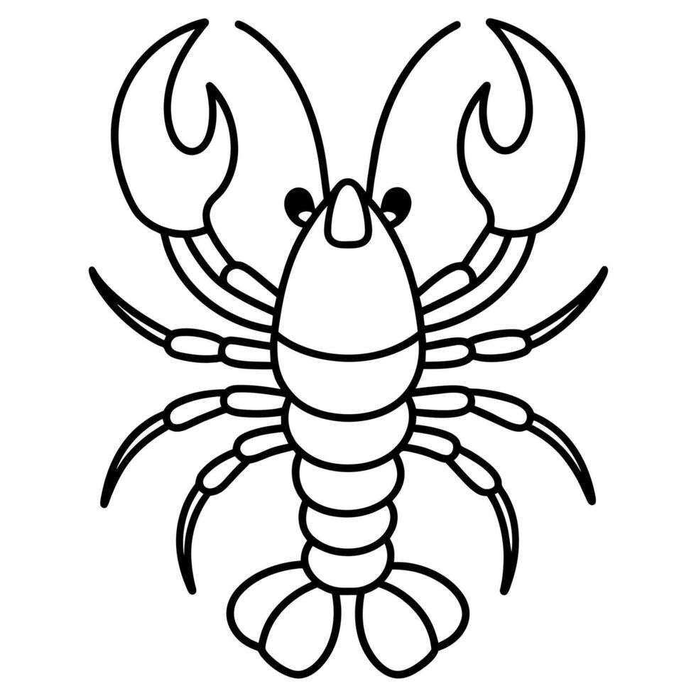 Lobster flat style illustration vector