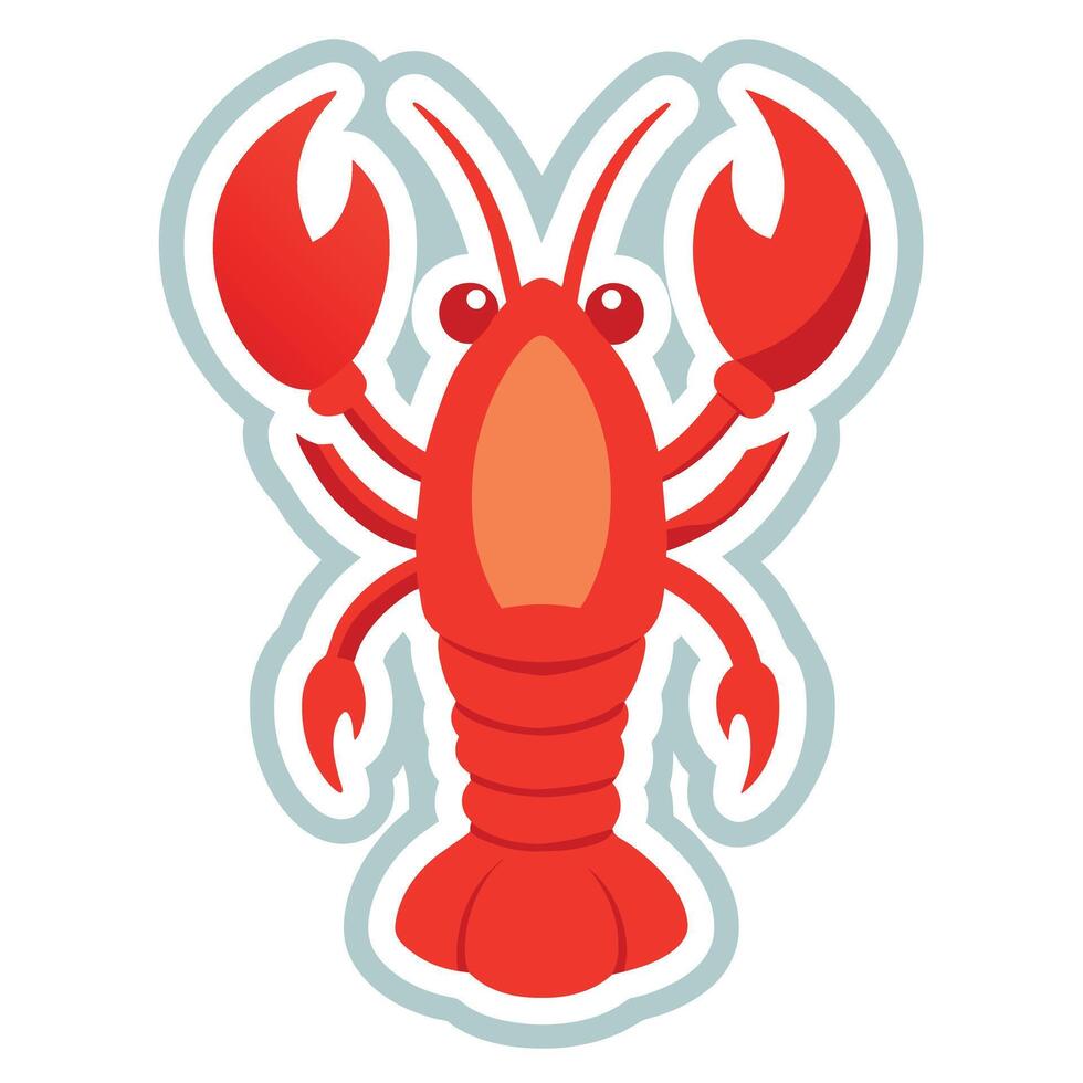Lobster flat style illustration vector