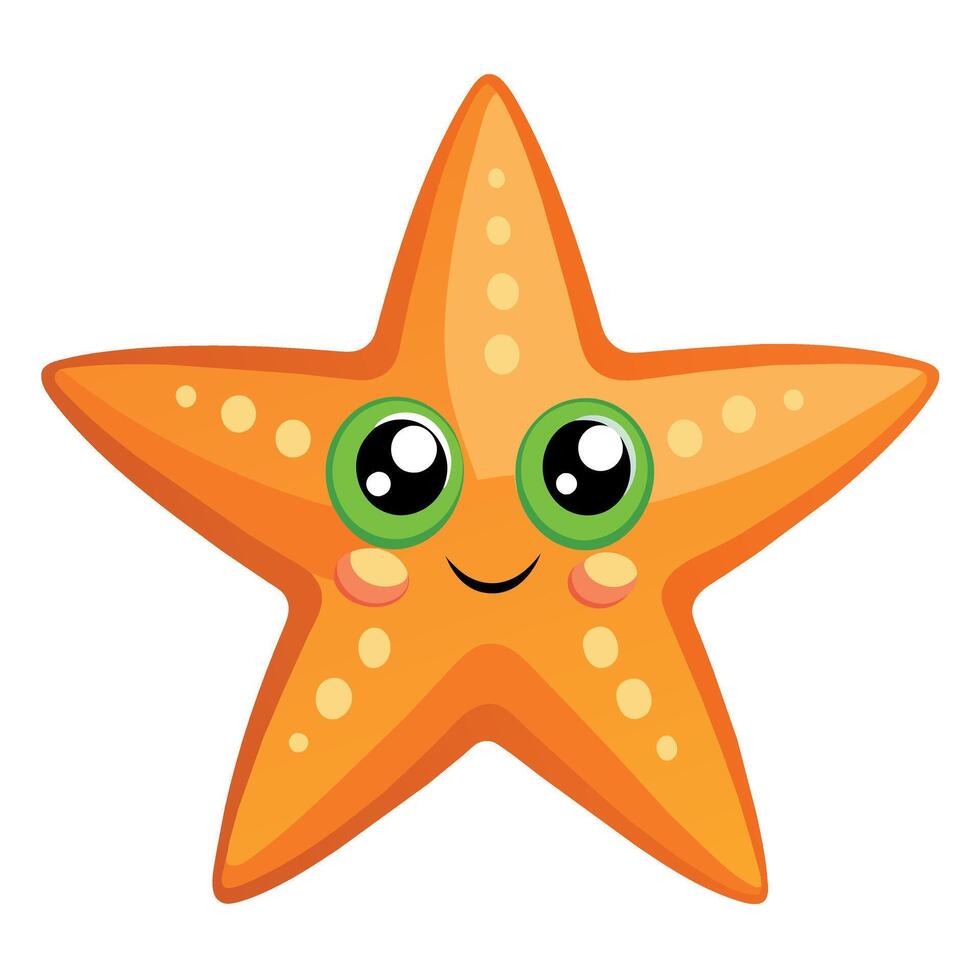 Starfish flat style illustration, Carton style vector