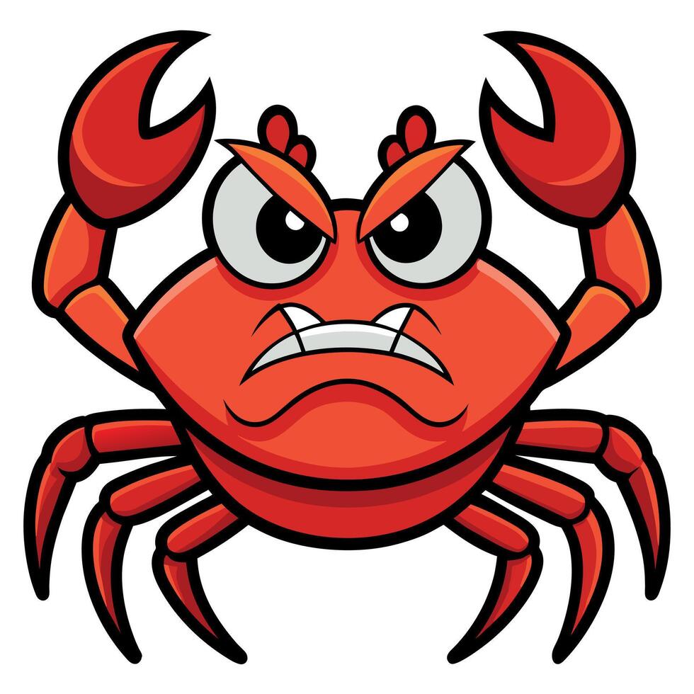 Crab flat style illustration vector