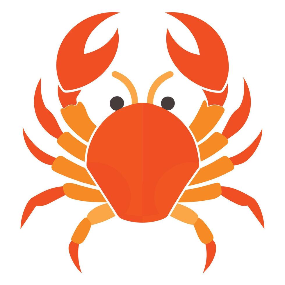 Crab flat style illustration vector