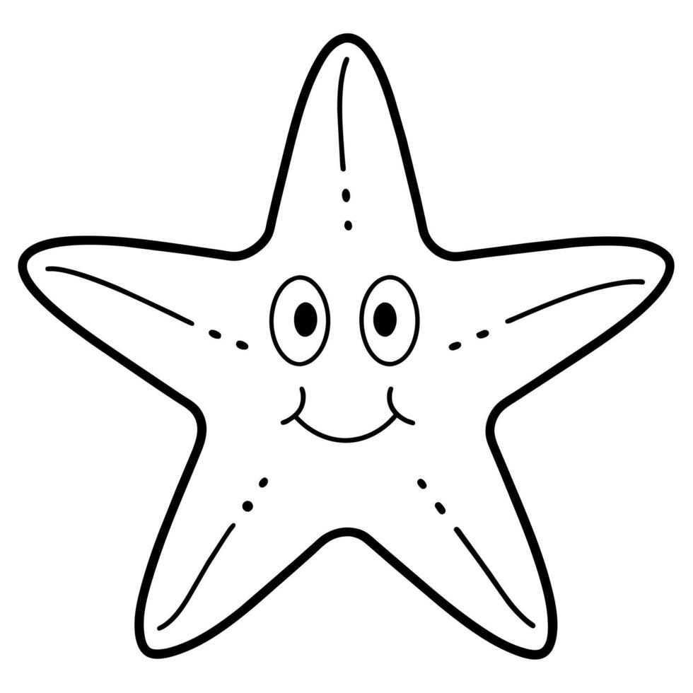 Starfish flat style illustration, Carton style vector