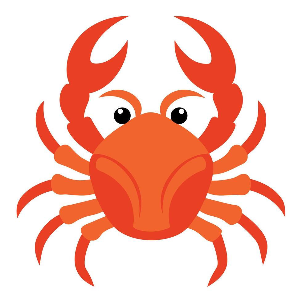 Crab flat style illustration vector