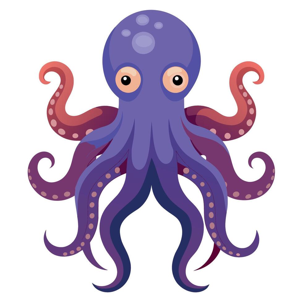 Octopus flat style illustration vector