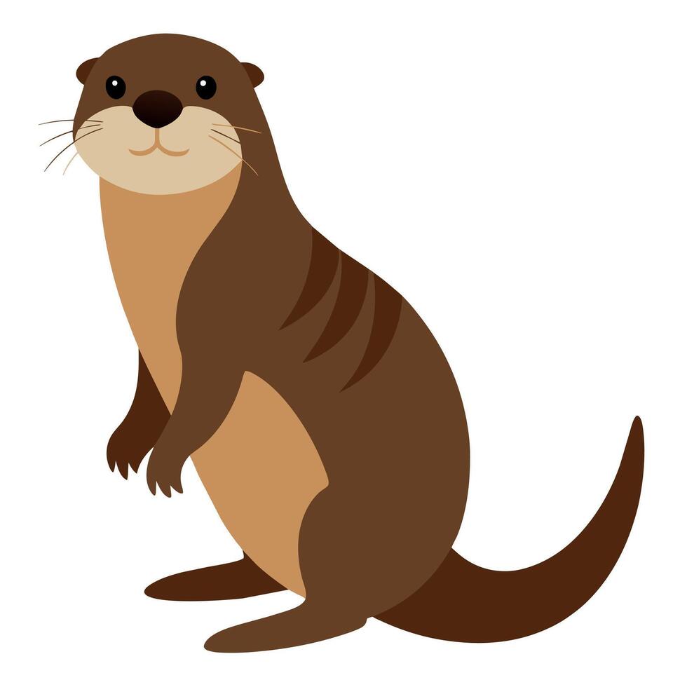 Otter Animal flat style illustration vector
