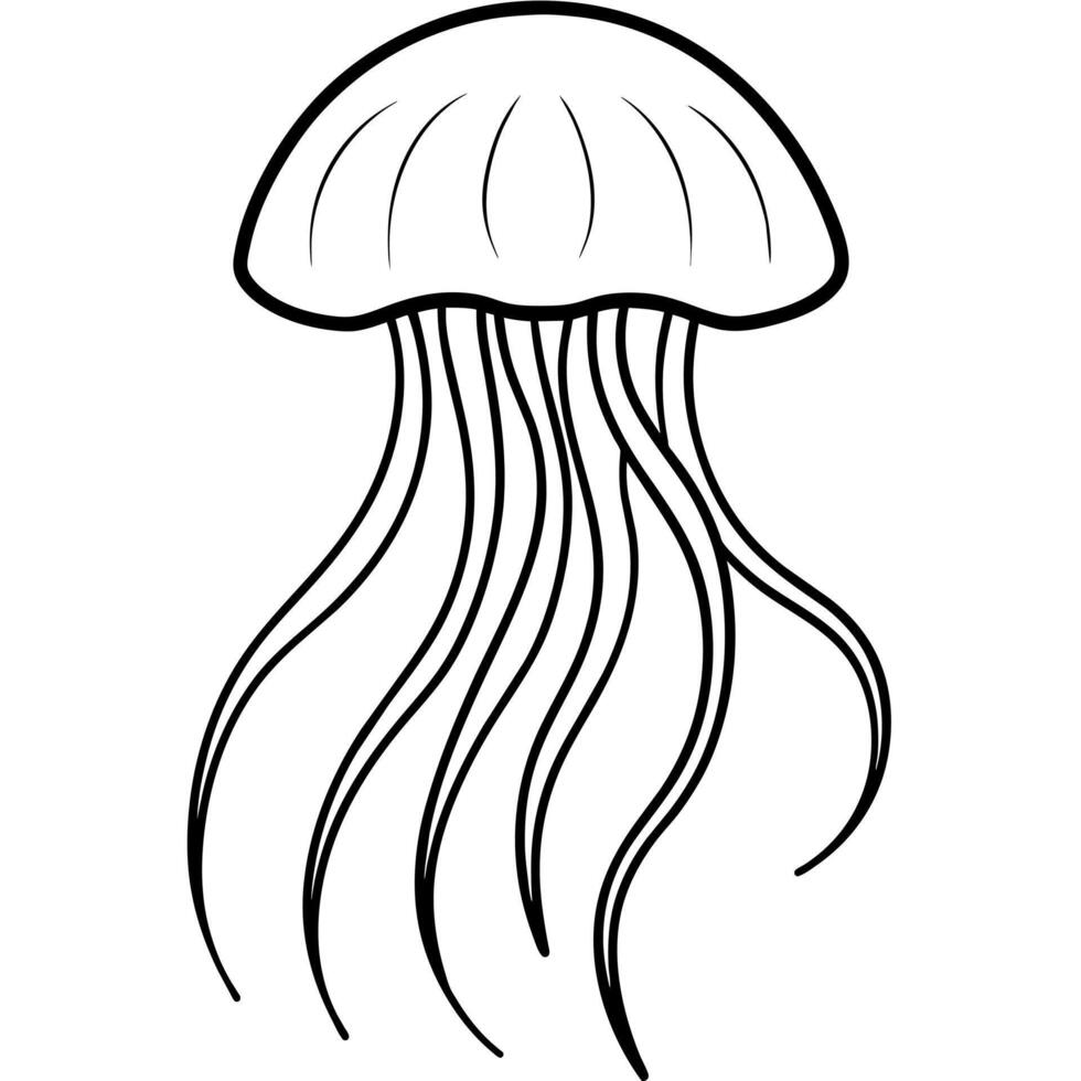 Jellyfish flat style illustration vector