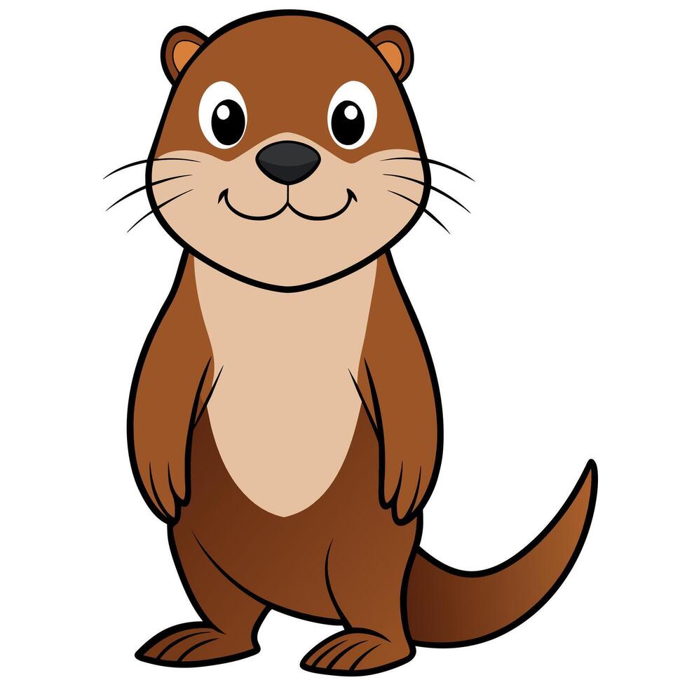 Otter Animal flat style illustration vector