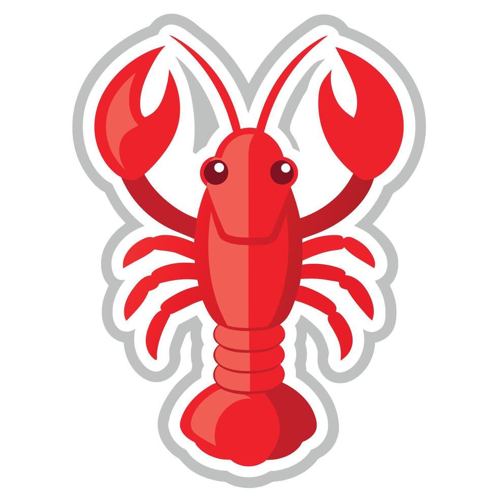 Lobster flat style illustration vector