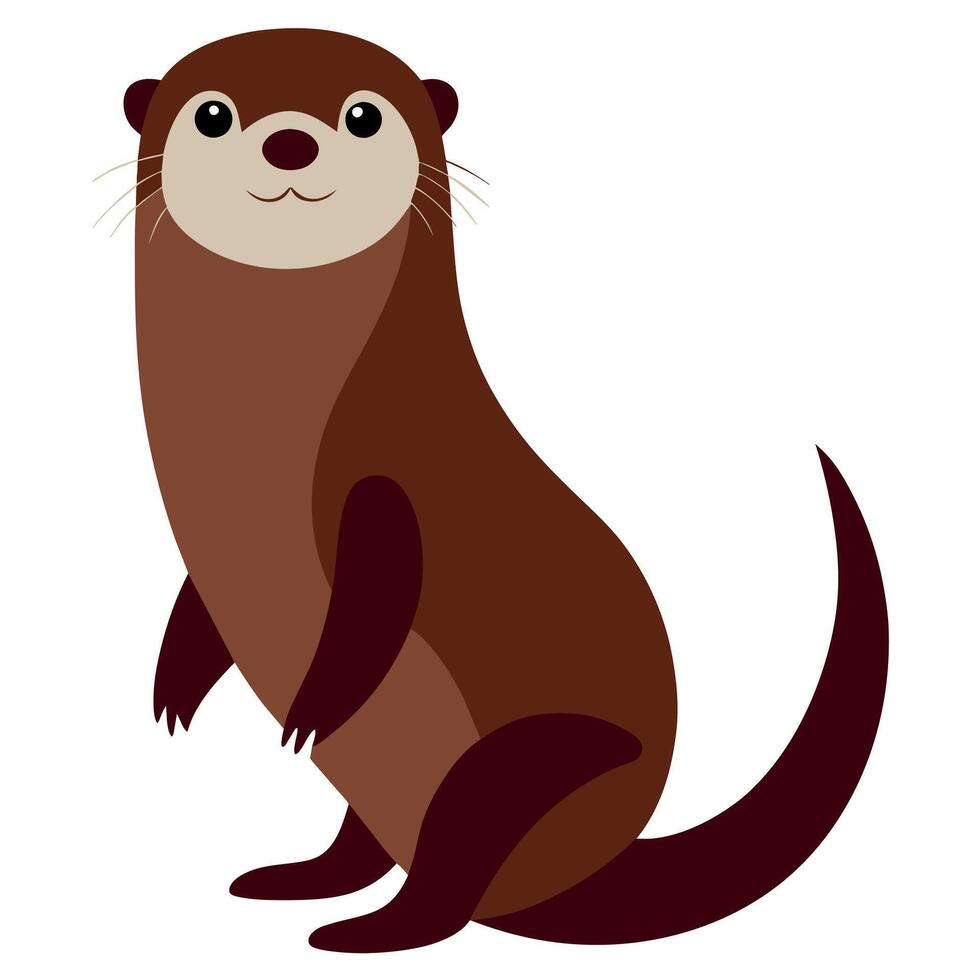 Otter Animal flat style illustration vector