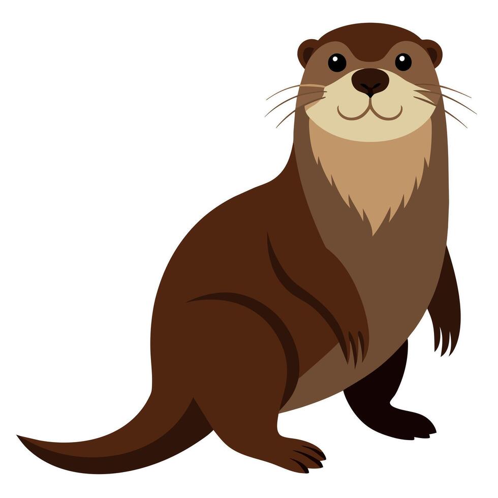 Otter Animal flat style illustration vector