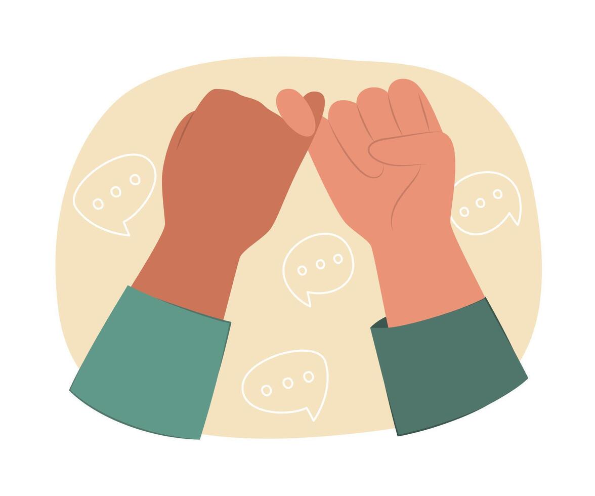 Pinky Swear Promise Hand Gesture Concept Illustration vector