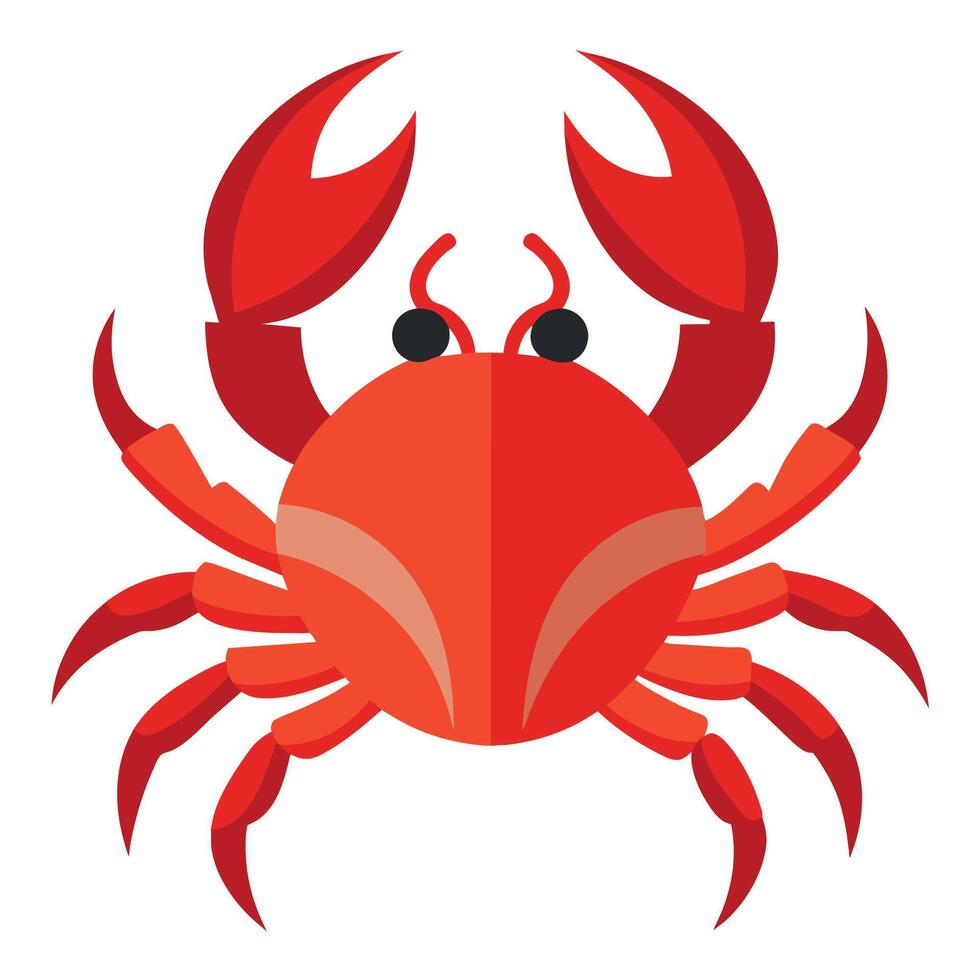 Crab flat style illustration vector