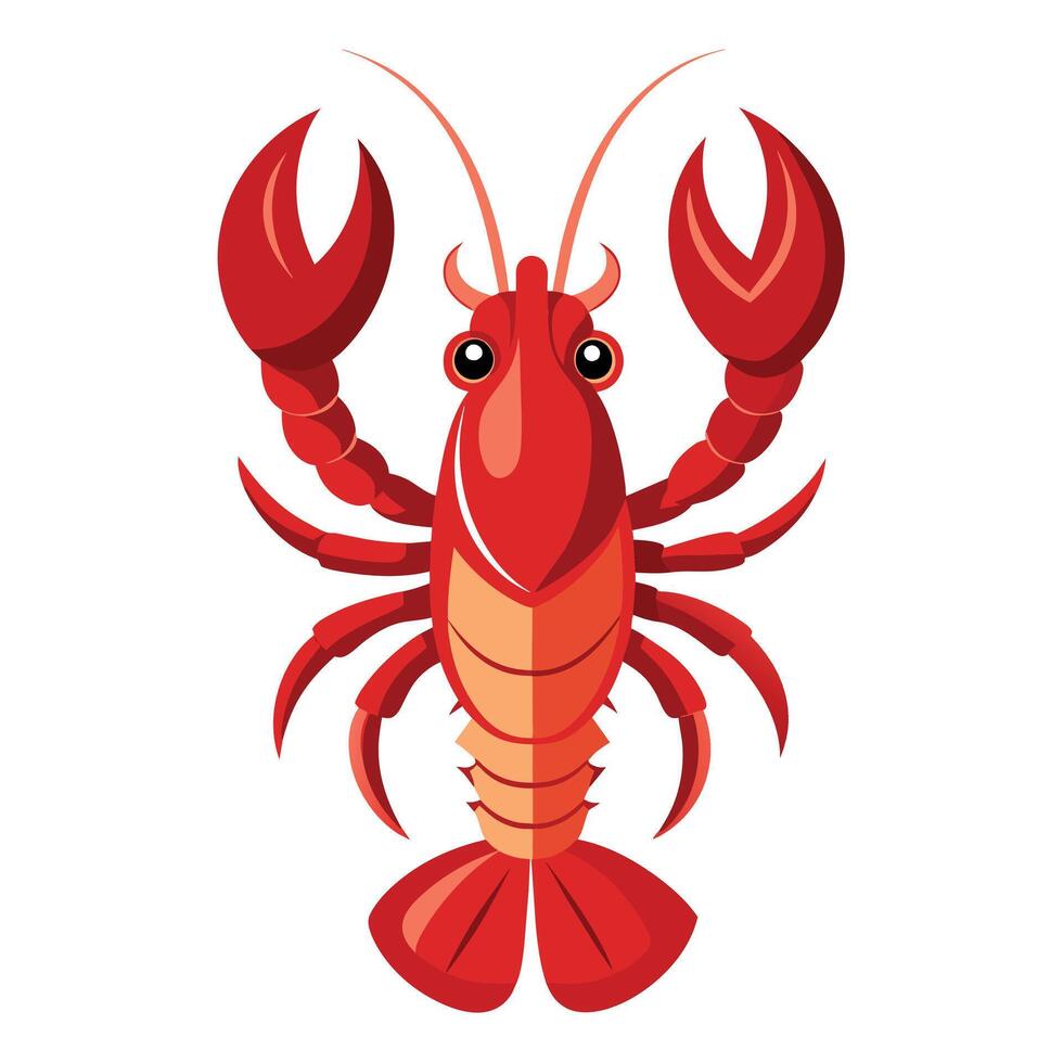 Lobster flat style illustration vector