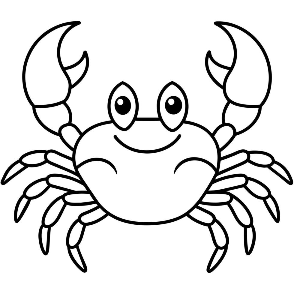 Crab flat style illustration vector