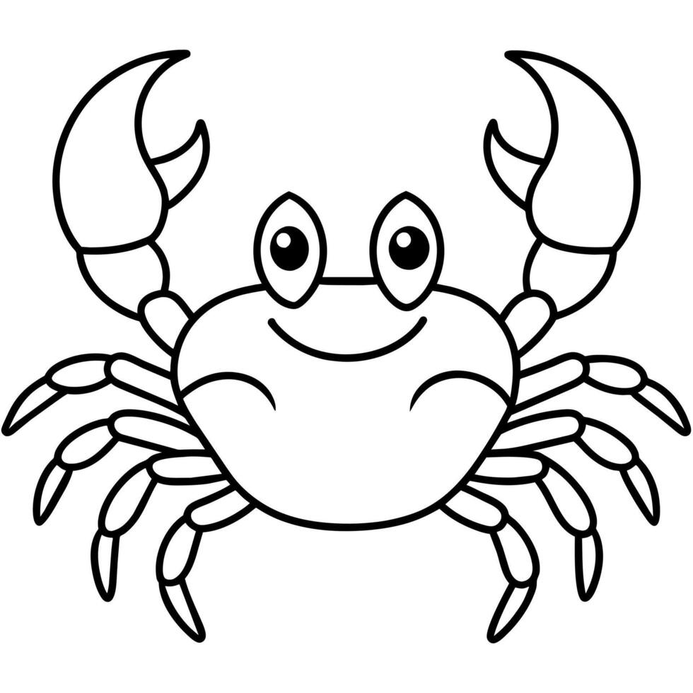 Crab flat style illustration vector