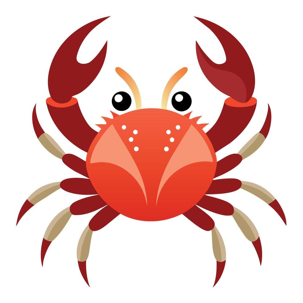 Crab flat style illustration vector