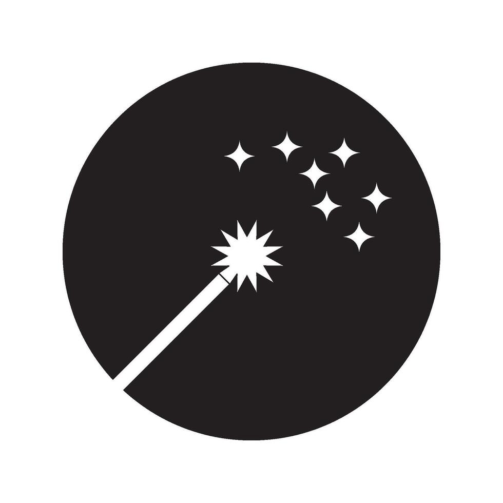 Magic wand icon vector