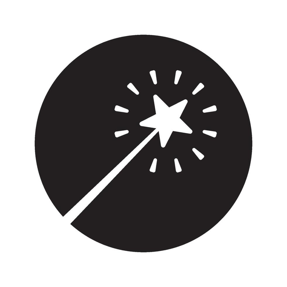 Magic wand icon vector
