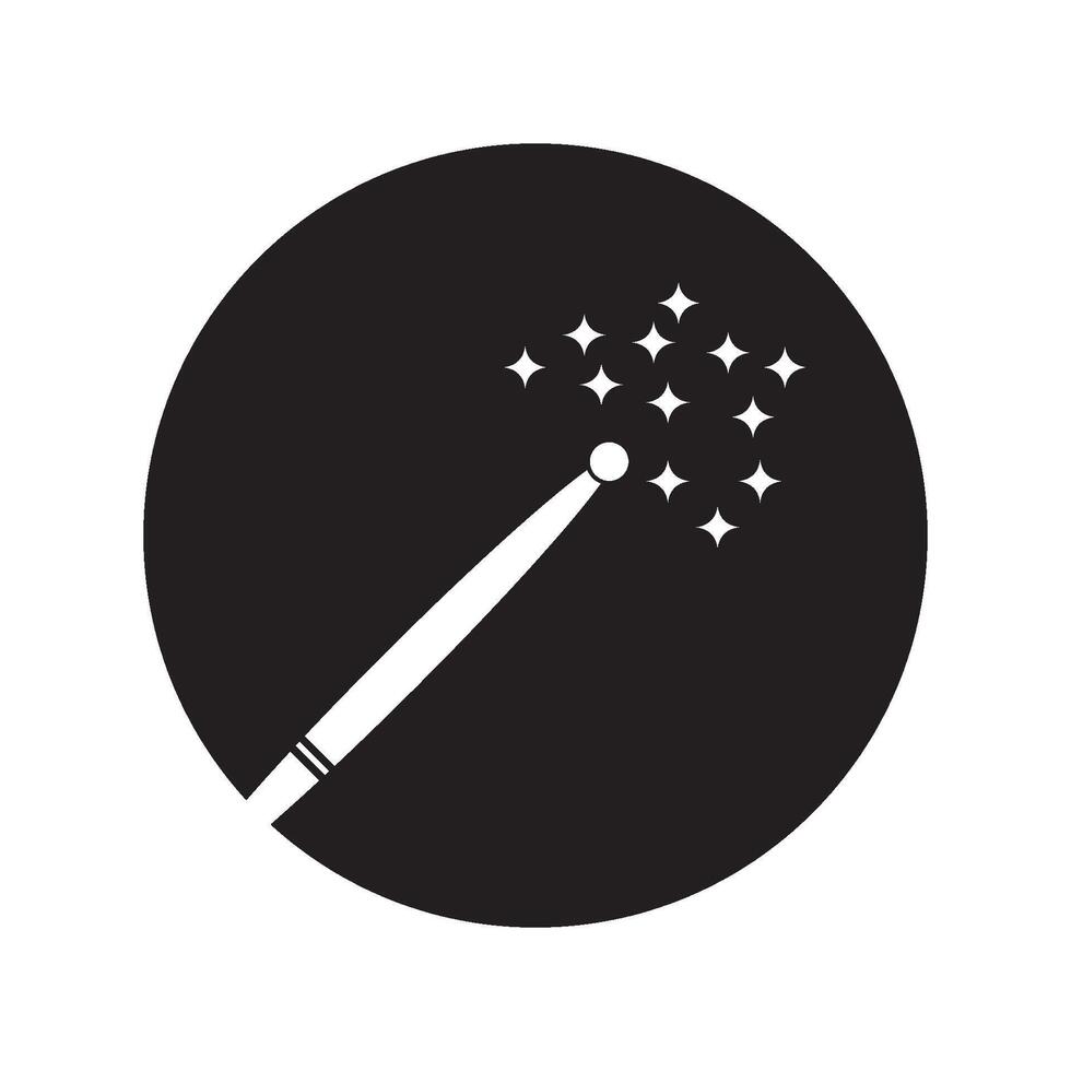 Magic wand icon vector