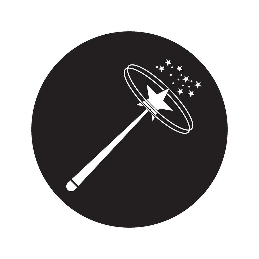 Magic wand icon vector