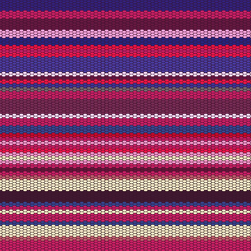 A lined textiles of Blanket stripes in seamless patterns and texture style. colorful shapes traditional pattern on dark Background used for fashion and clothes vector