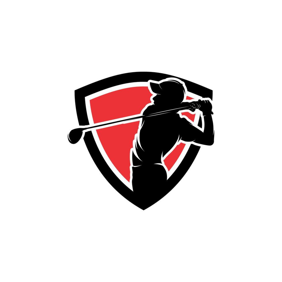 golf logo or badge, shield or branding vector