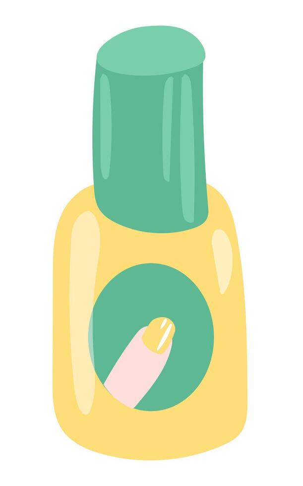 Nail polish in flat design. Cosmetic product in bottle for manicure. illustration isolated. vector