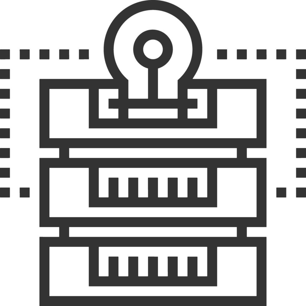 almacenamiento datos icono símbolo imagen para base de datos ilustración vector