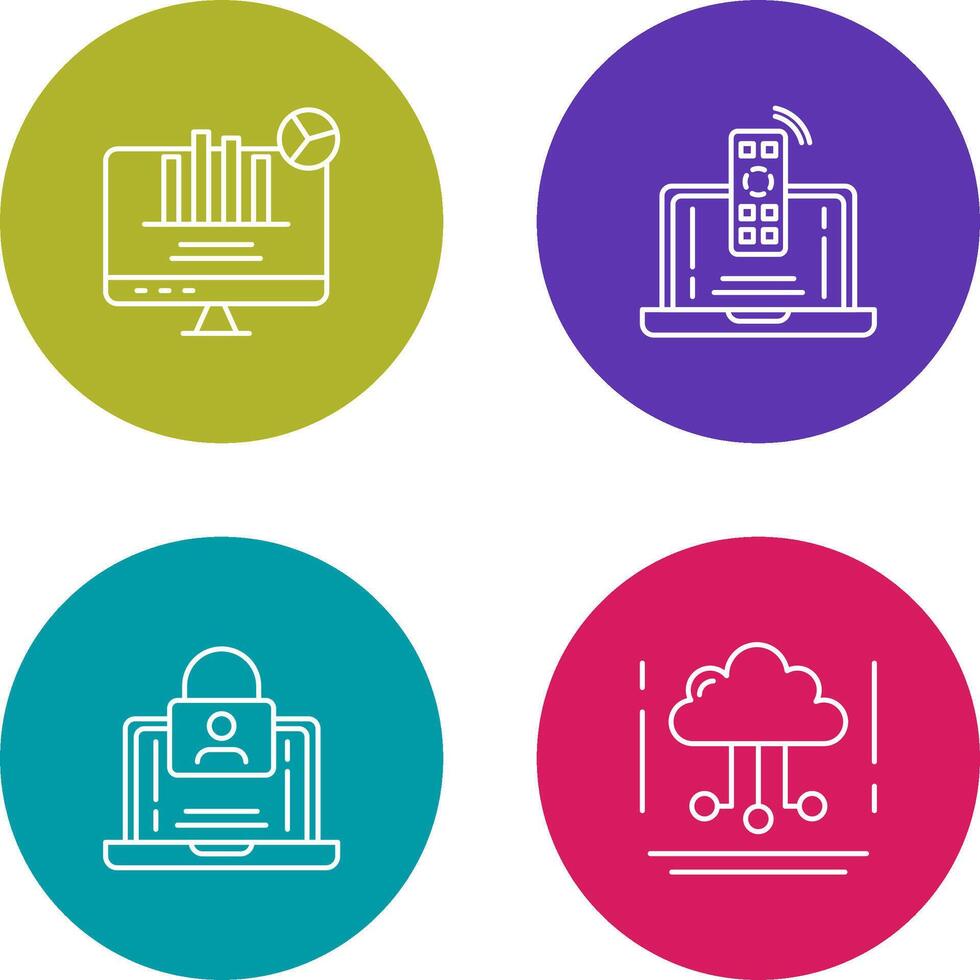 Remote and Analysis Icon vector